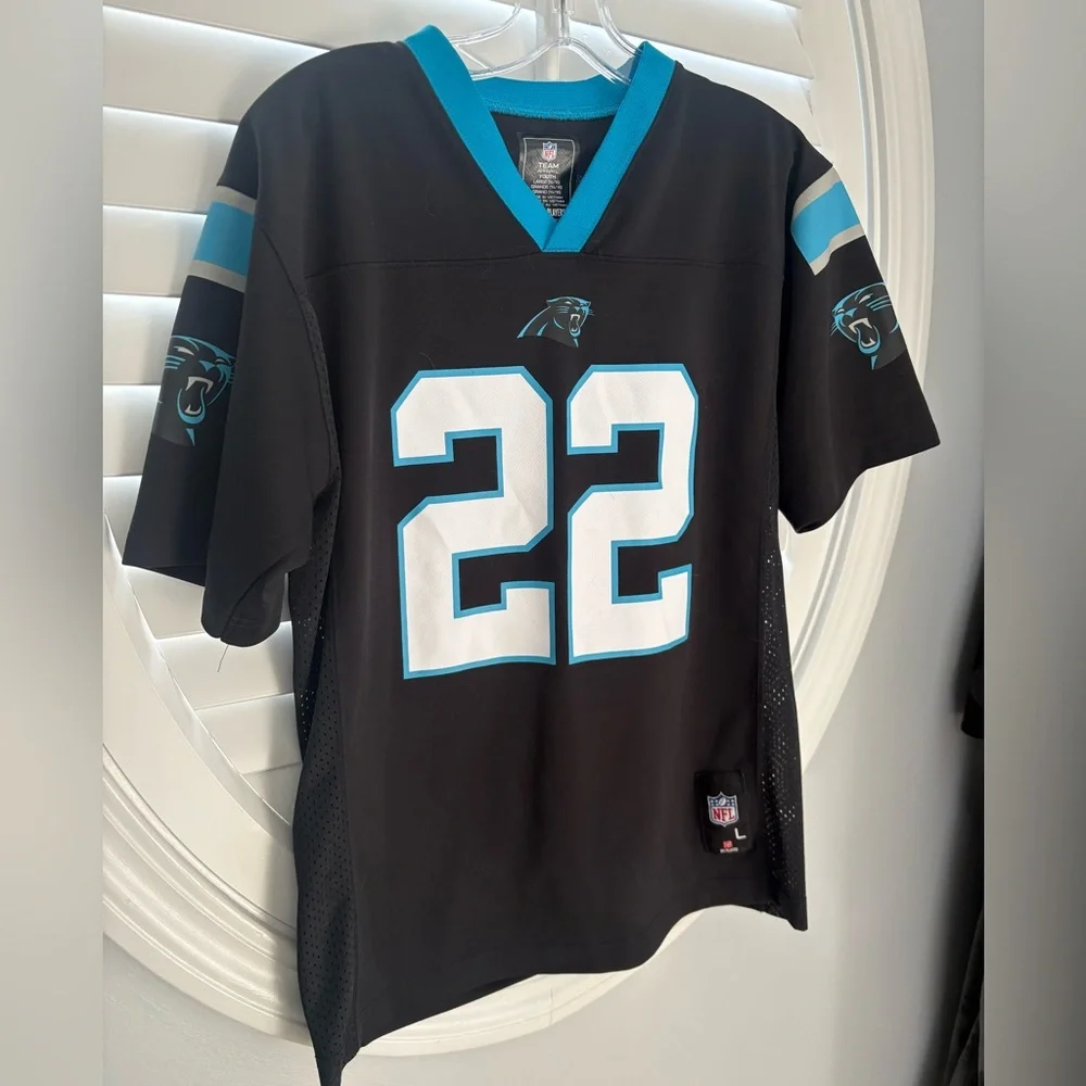 NFL Team Apparel Youth Large Black Home Jersey Carolina Panthers McCaffrey